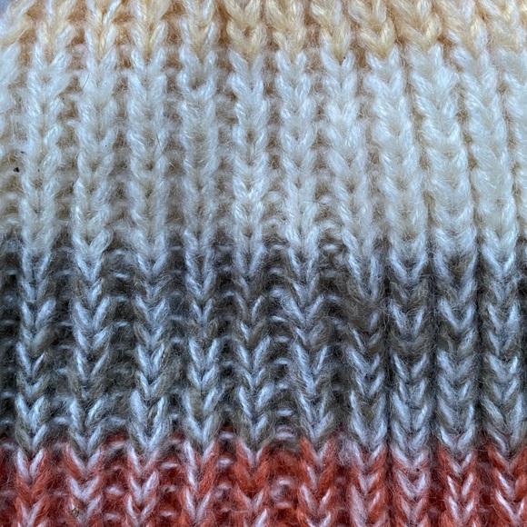 URBAN OUTFITTERS • Multicolor Striped Rib Knit Beanie Hat - Picture 7 of 14